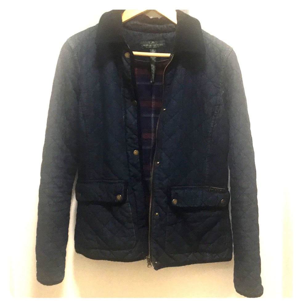 LRL quilted denim jacket.